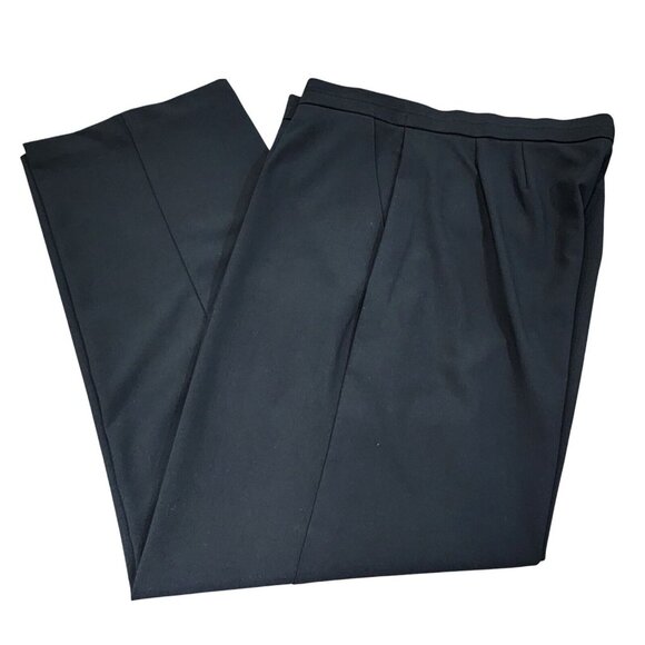 Avenue Womens Plus Size Black Pants Flat Front Straight Leg Stretch Waist 18Tall - Picture 12 of 16